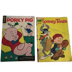 Vtg Dell Looney Tunes Sept 1960 & Porky Pig July 1966  Silver Age Comic Books